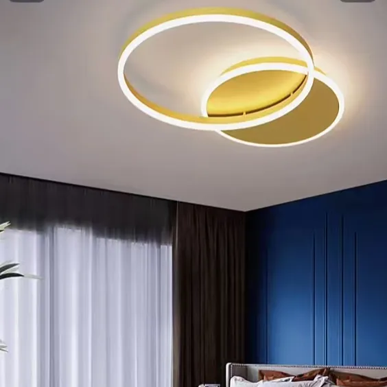 Alessandro Design RINOVA 47W lustra LED aurie 2 cercuri dimabila