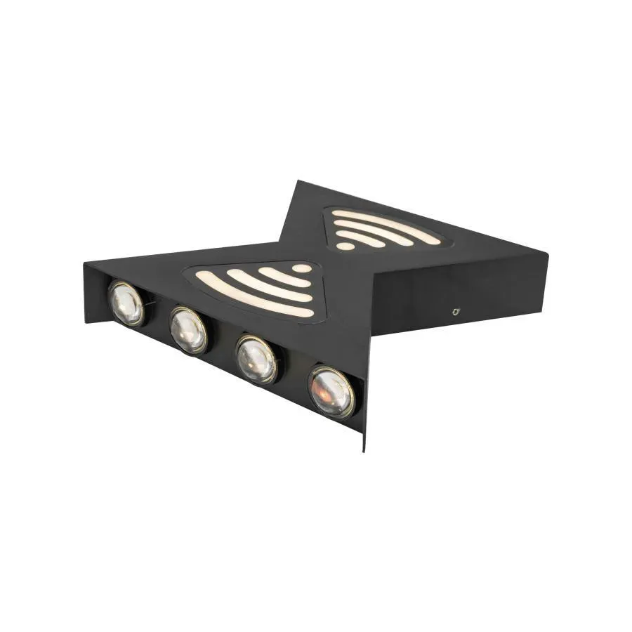 Alessandro Design Retelis aplica exterior LED 12W neagra metal