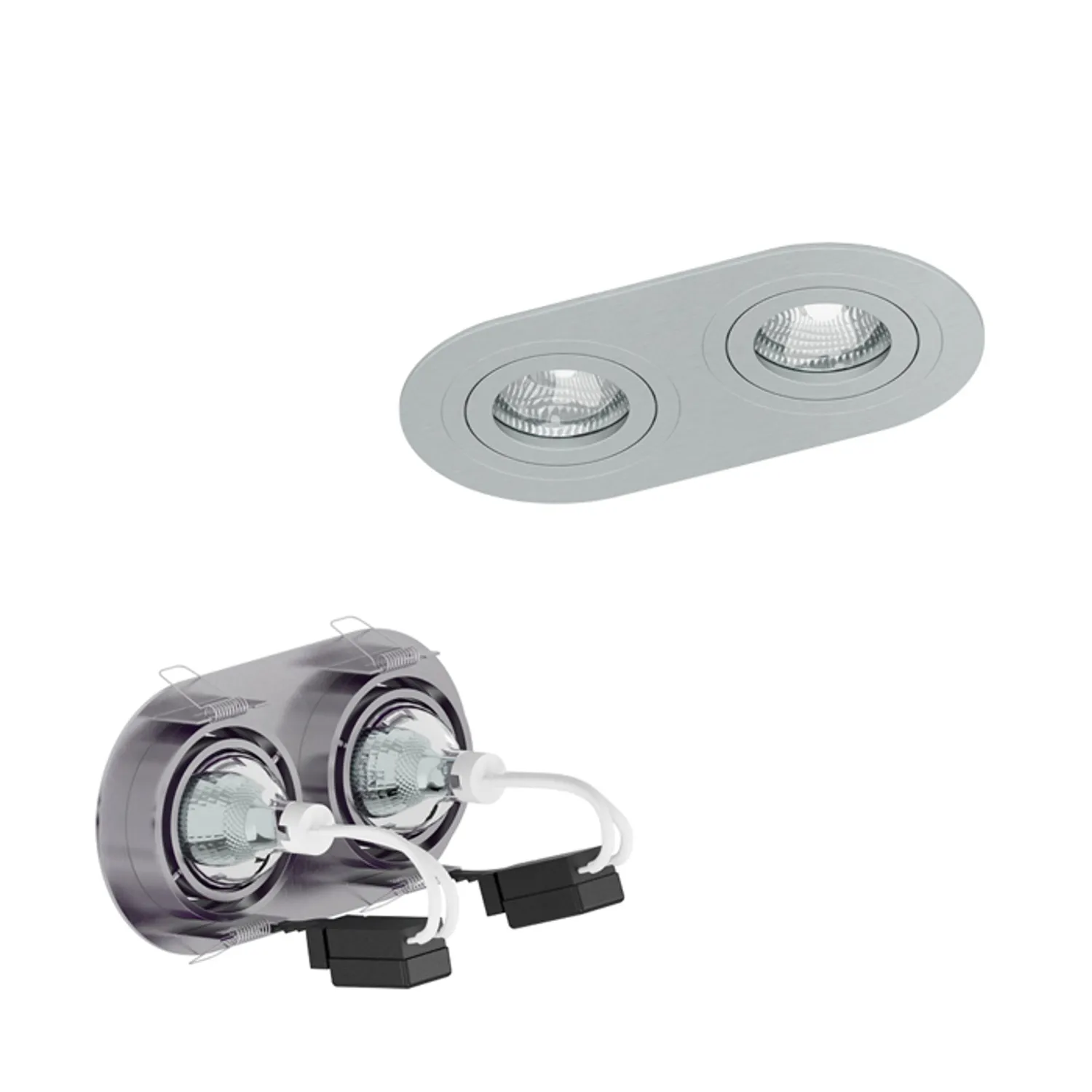 Rendl Bizz II spot încastrat rigips aluminiu orientabil