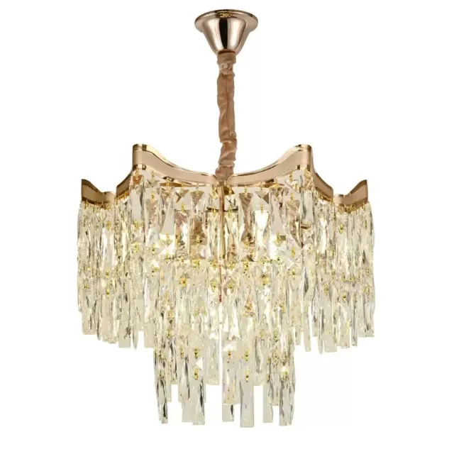 Alessandro Design Bellamy candelabru cristal auriu 5xE27 D40
