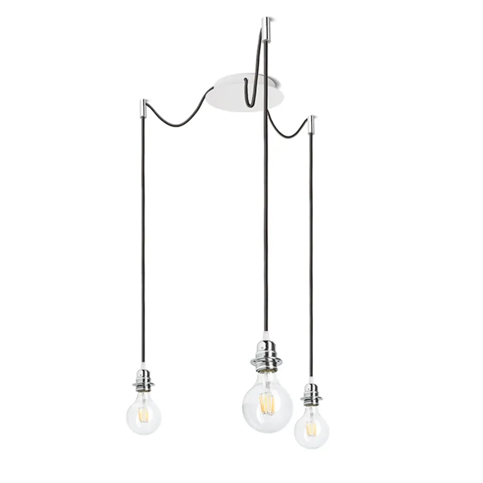 Rendl Light Studio Kombix 3 lustra suspendata negru crom
