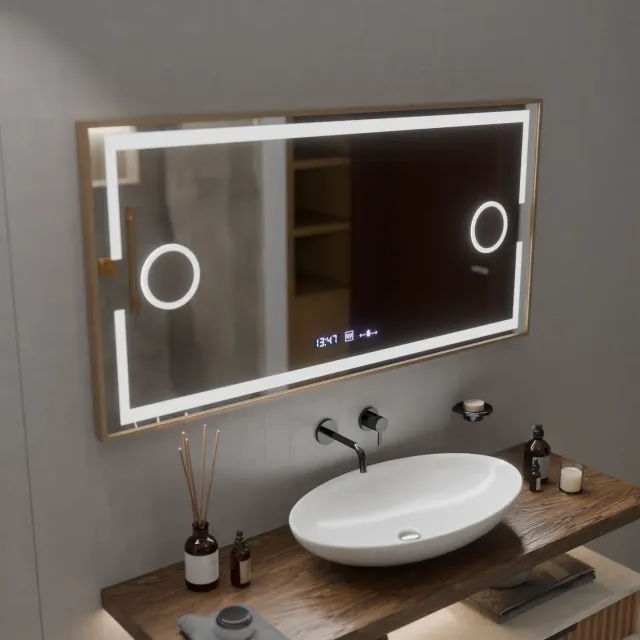Alessandro Design MotionGlow Sofia 110x65 oglindă LED rose gold