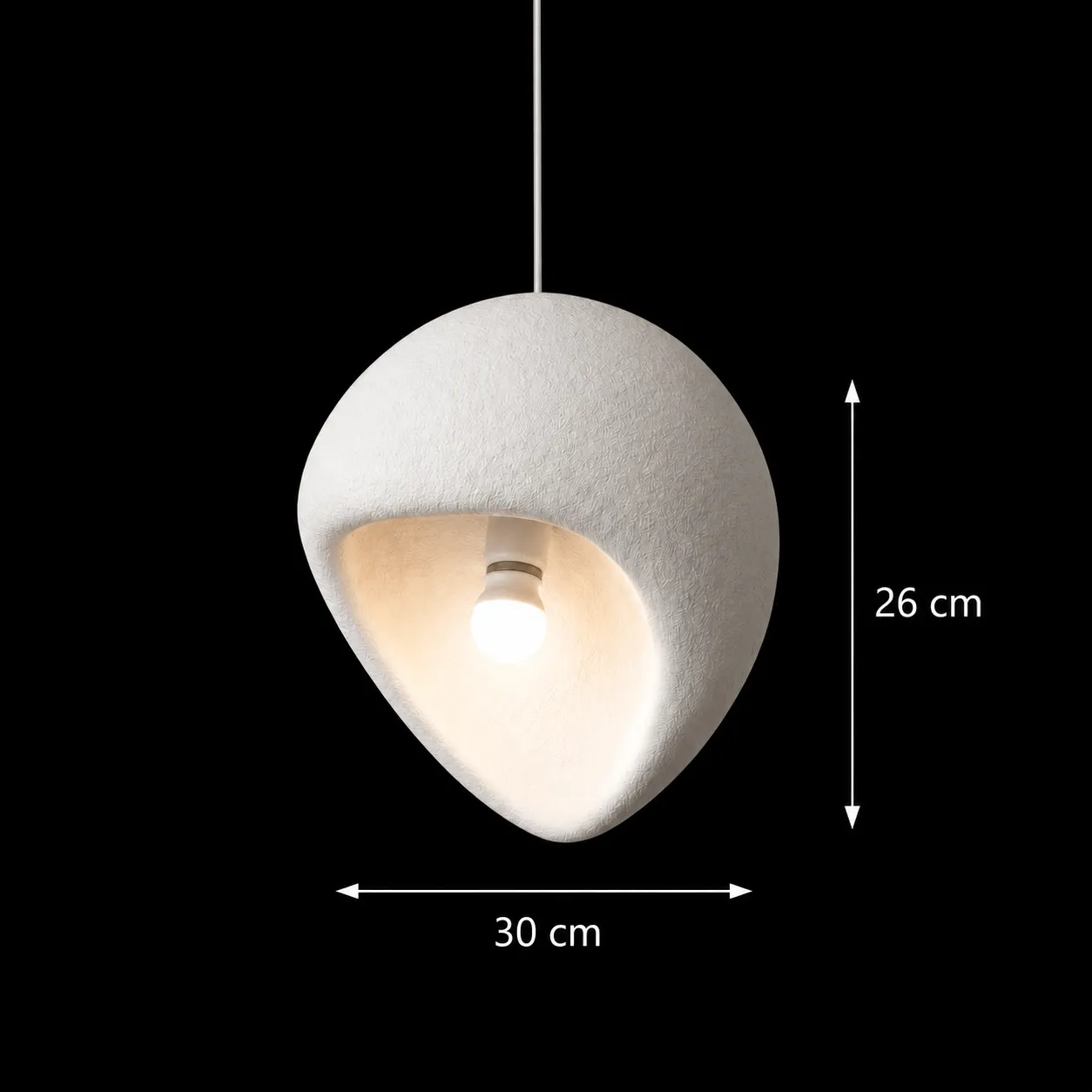 Alessandro Design Aera lustra suspendata 30 cm alba E27