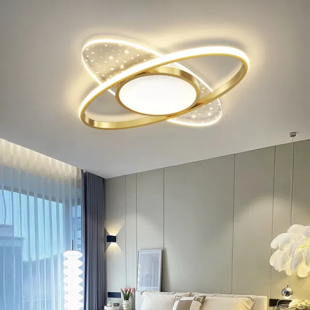 Alessandro Design VARIO lustră LED ovală aurie 111W dimabilă