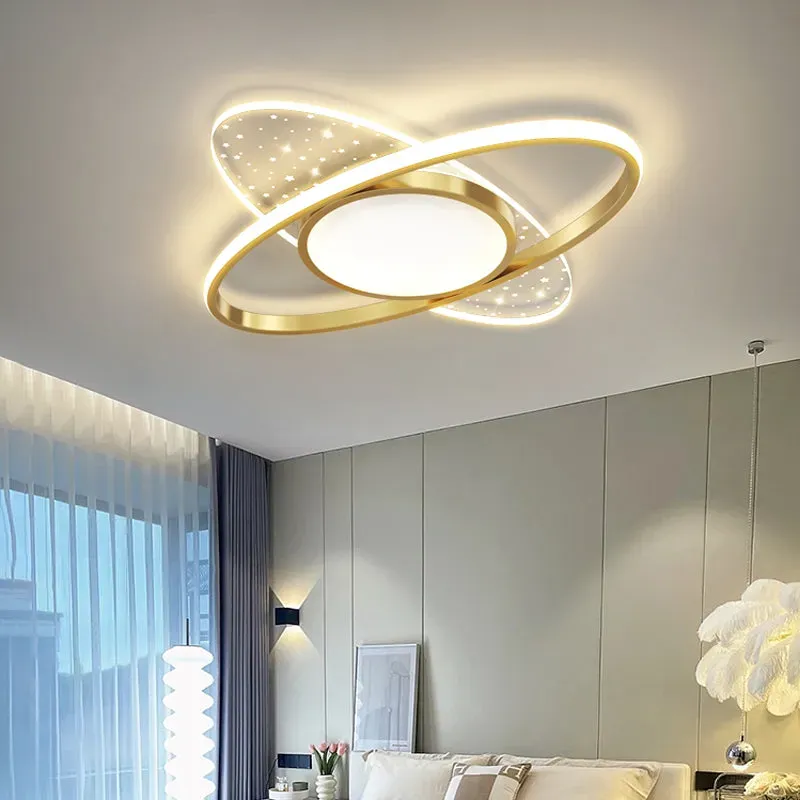 Alessandro Design VARIO lustră LED ovală aurie 111W dimabilă