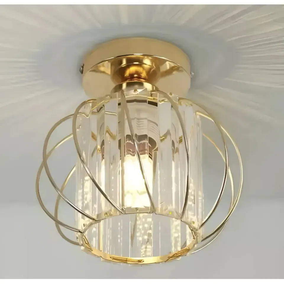 Alessandro Design Monica lustră E27 aurie cristal D16cm