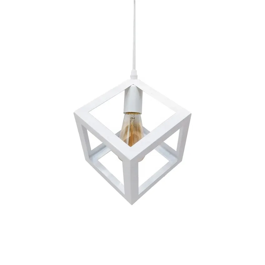 Alessandro Design Struktur Linear Trio lustra 3xE27 cuburi alba
