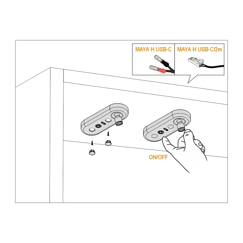 Furnika Maya H 2m banda LED USB-C 2 metri