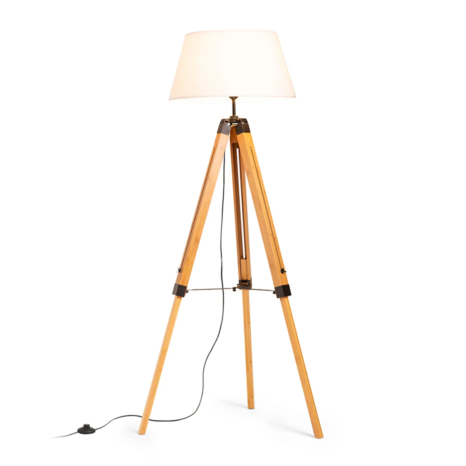 Rendl Alvis lampadar crem bambus E27