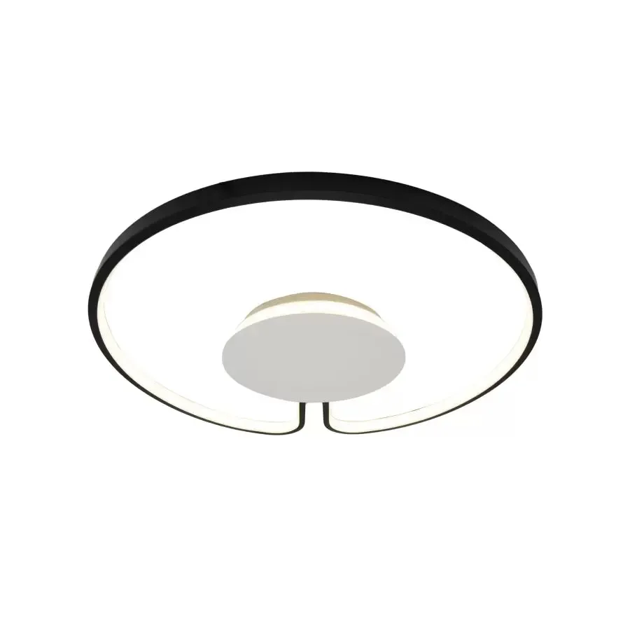 Alessandro Design Adara 90W lustra LED neagra rotunda 4000K