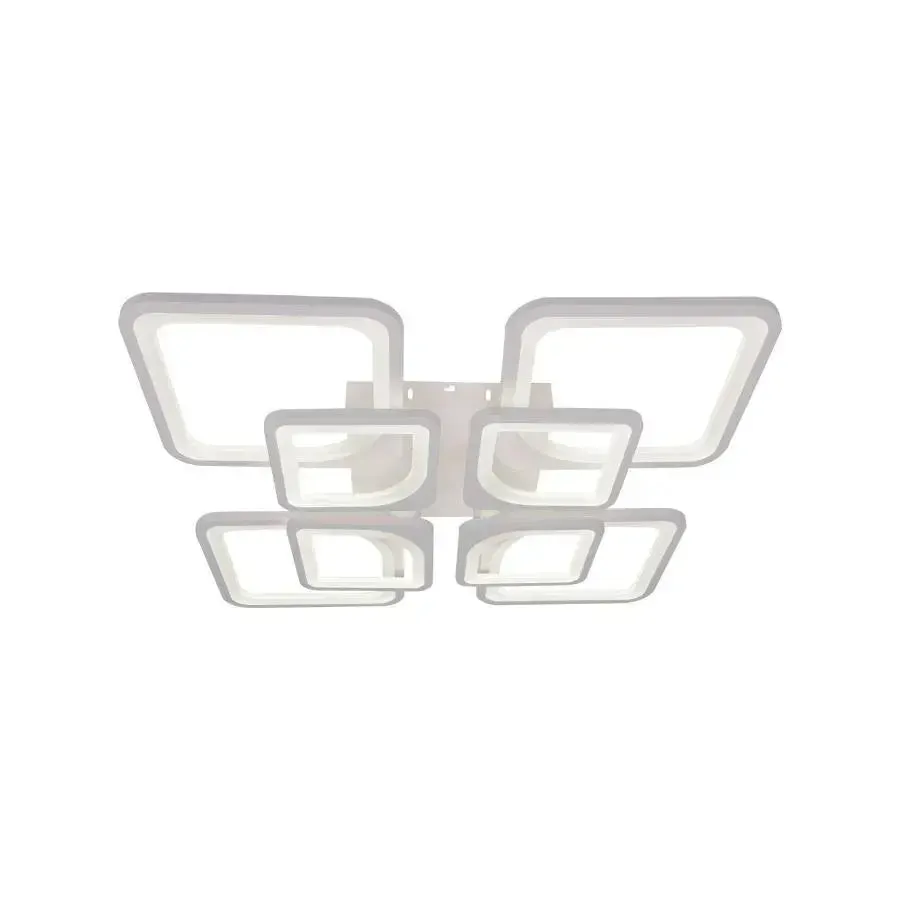 ZOE lustra LED 138W alba dimabila 8 patrate telecomanda