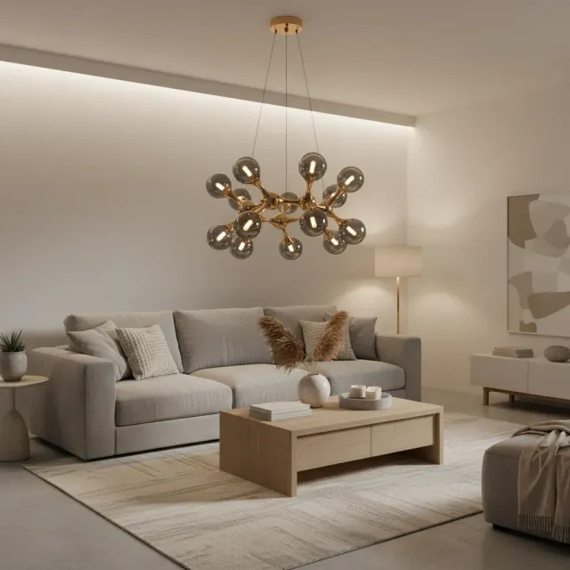 Alessandro Design Elektra Regalis lustra 70cm aurie 14xG9