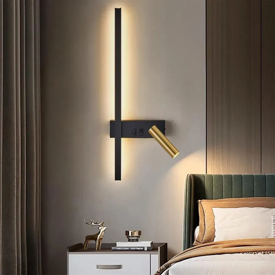 Alessandro Design Glory 9W aplica perete LED negru auriu
