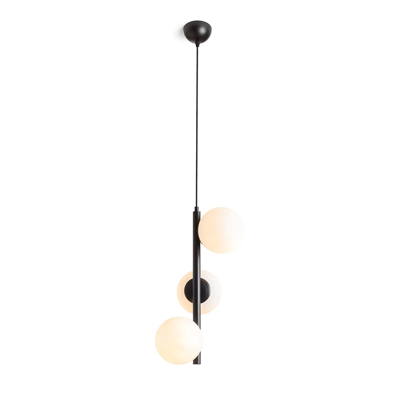Rendl Etheria pendul negru opal 3 globuri