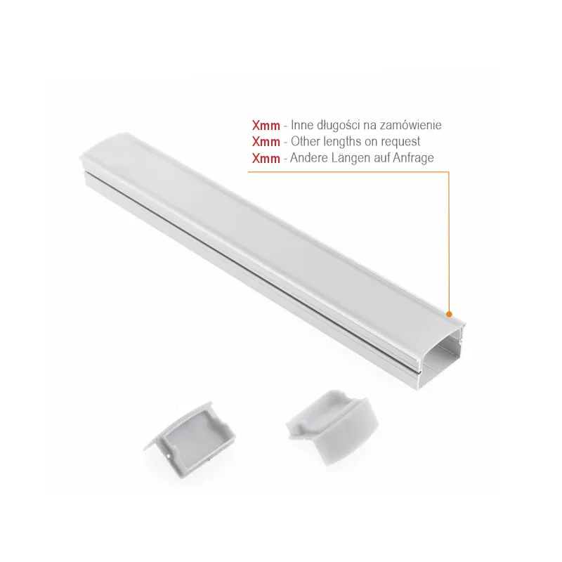 Furnika PI 29x15 profil LED aluminiu argintiu
