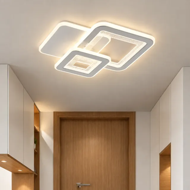 Alessandro Design Square lustra LED 57W 3 patrate alba