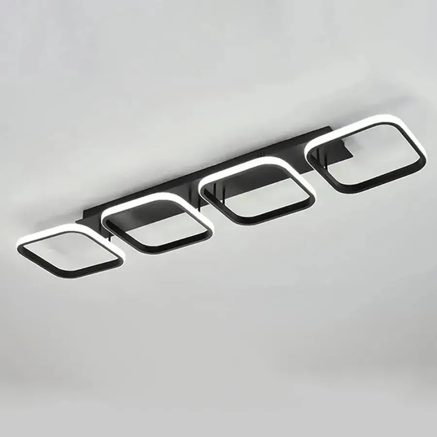 Alessandro Design VERTEX 45W lustra LED neagra 4 patrate 3 culori