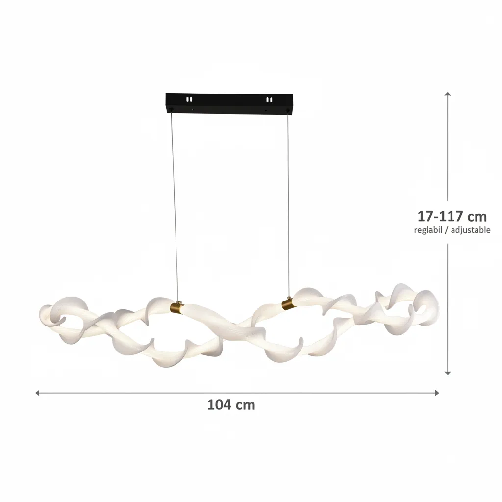 Alessandro Design UNDA Infinity lustra LED 36W alb 3 culori