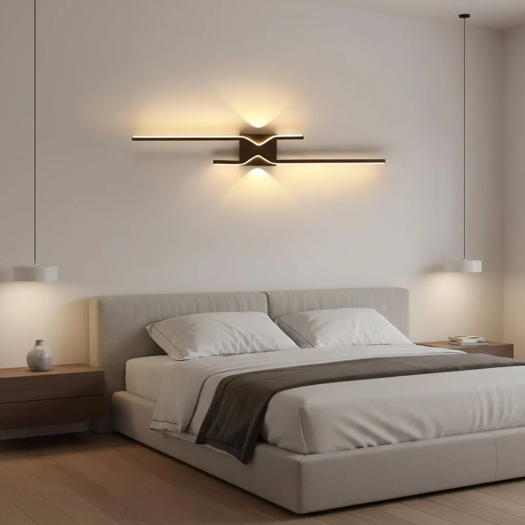 Alessandro Design Feng 19W aplica LED neagra 60cm