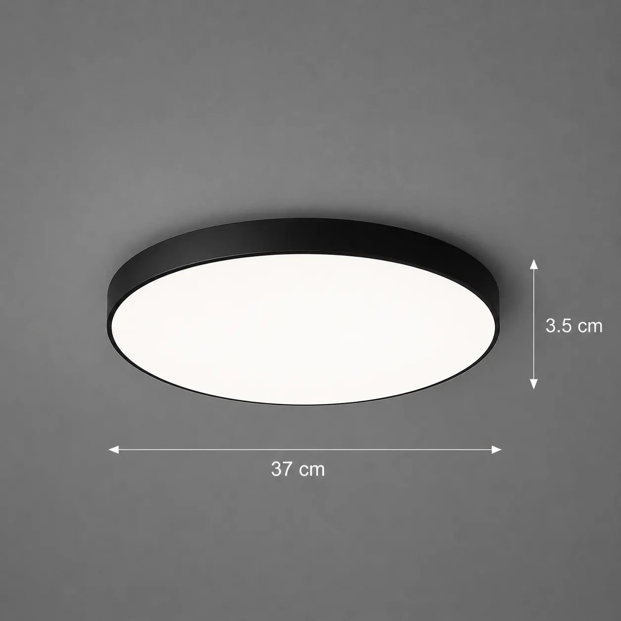 Alessandro Design Solis 37cm 32W plafoniera led neagra