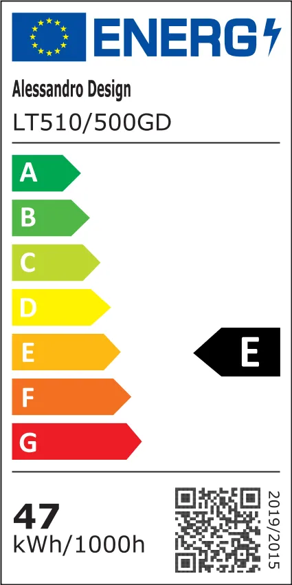 Alessandro Design RINOVA 47W lustra LED aurie 2 cercuri dimabila