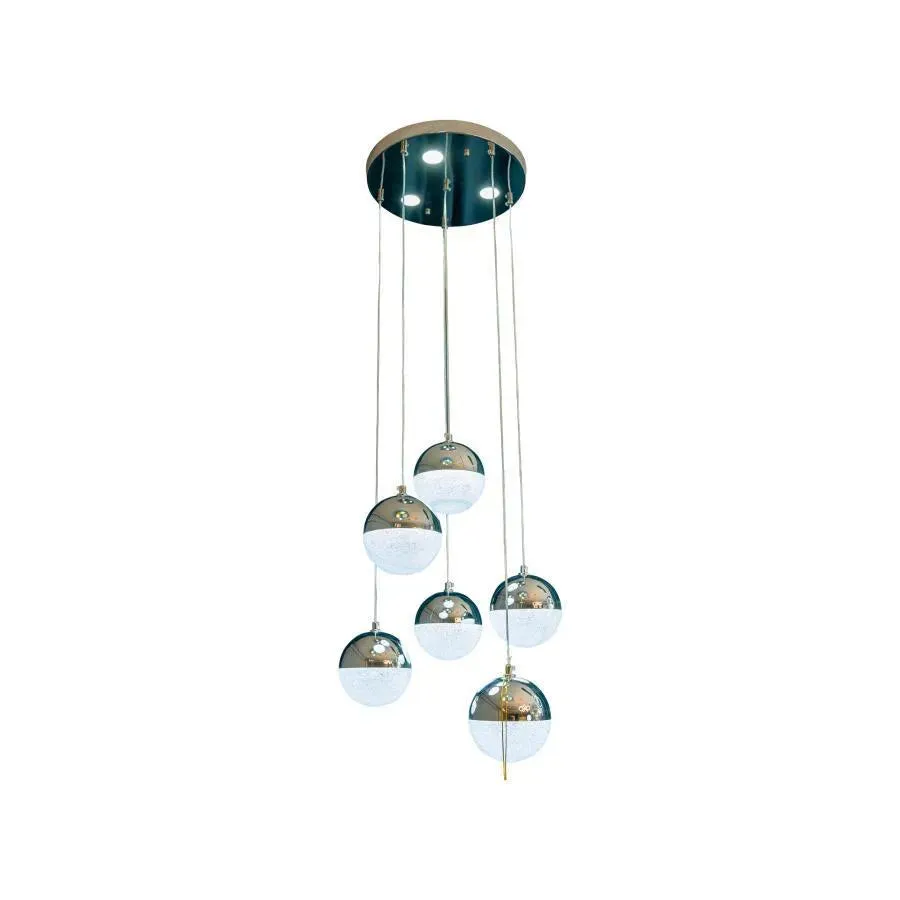 Alessandro Design JEREMIAS lustra LED argintie 63W dimabila