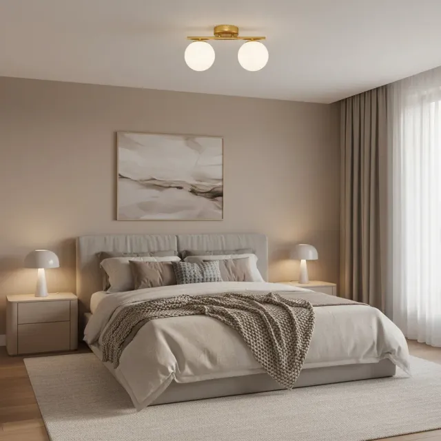 Alessandro Design ORI lustra decorativa aurie 2xG9 30cm globuri