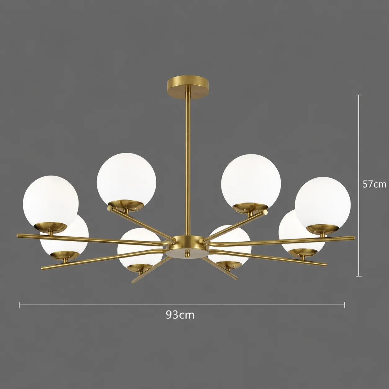 Alessandro Design Nuuk candelabru clasic auriu 8xE27 93cm