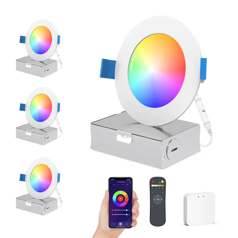 Ustellar Smart Spot LED incastrat 10W set 4 buc RGB