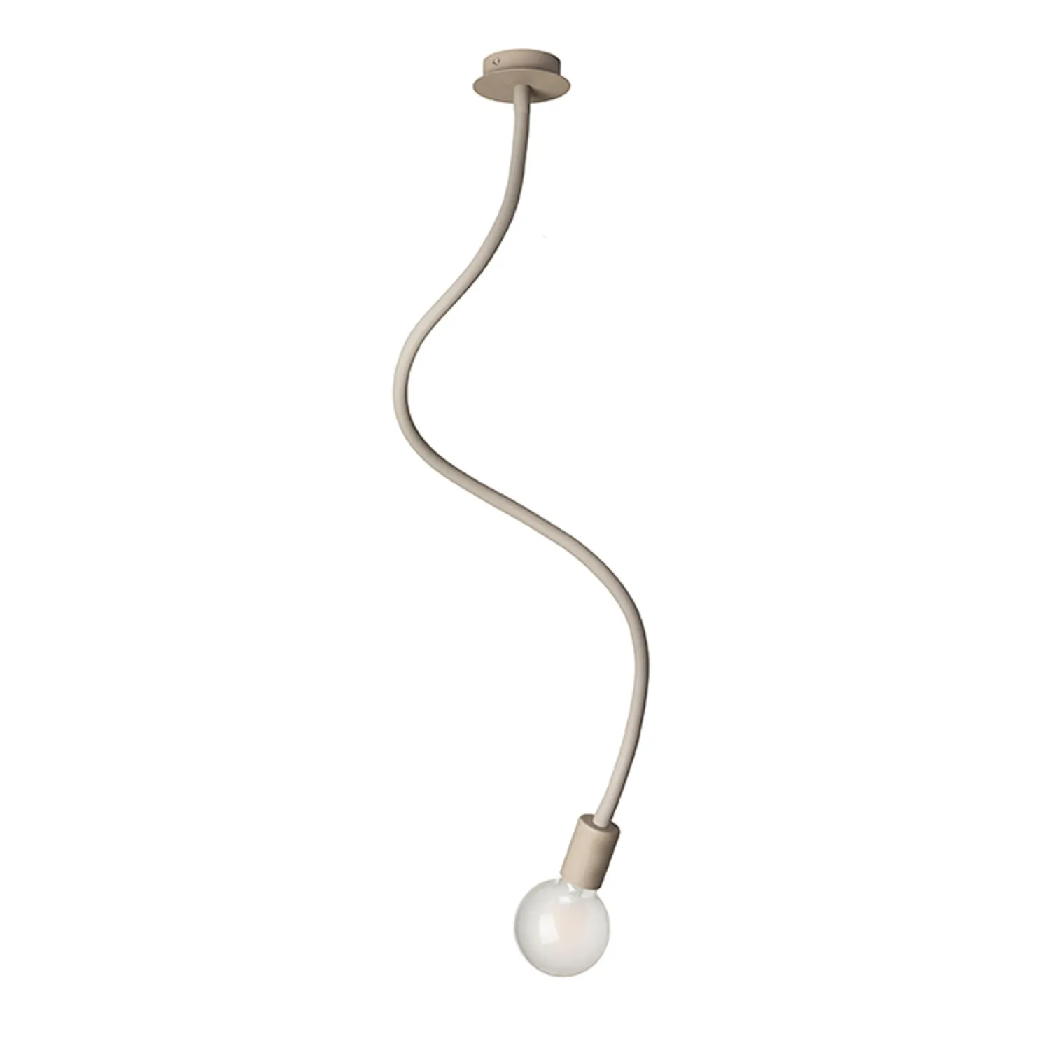 Rendl Loyd E27 I lampa tavan bej-gri gat silicon