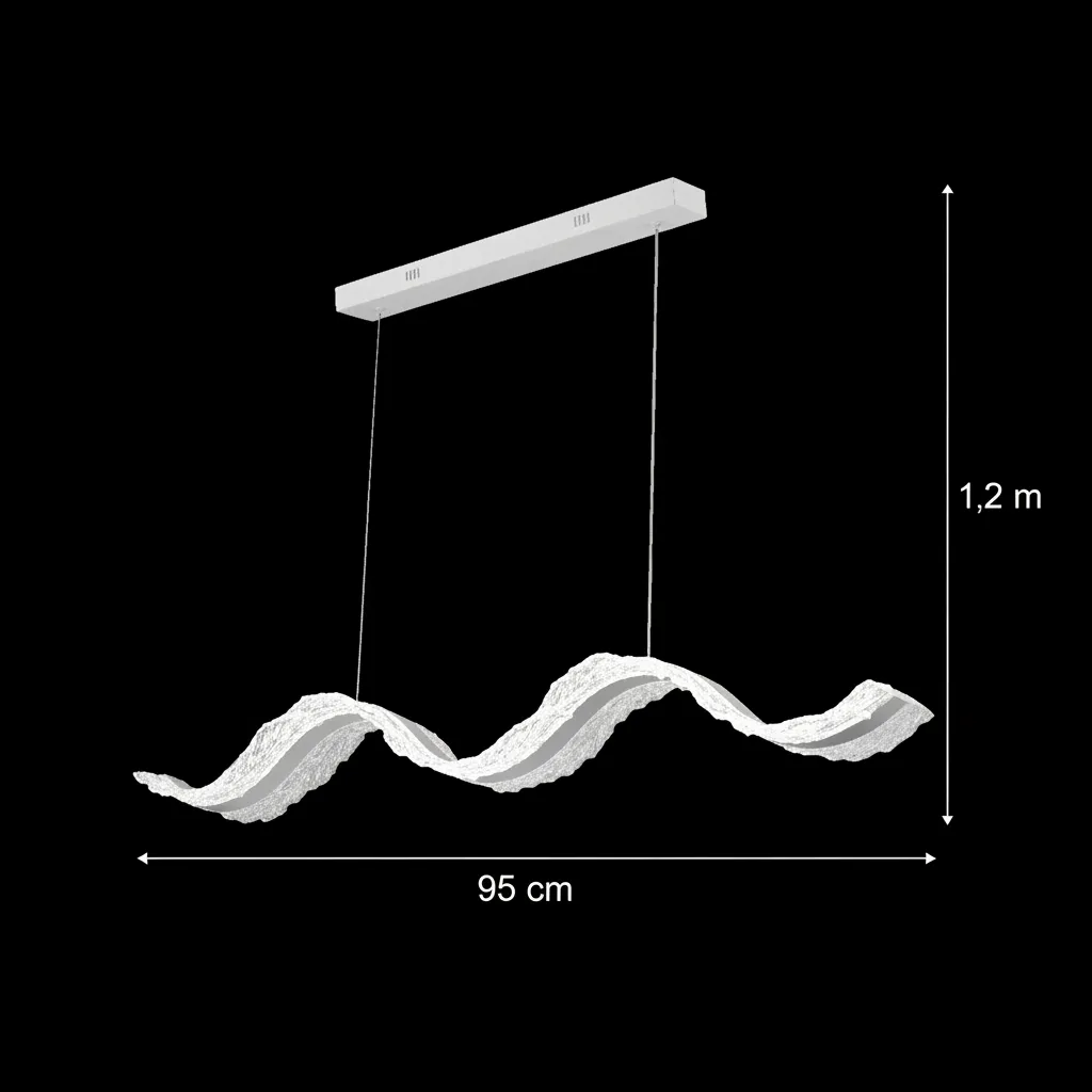 Alessandro Design AMI lustra LED suspendata 78W alba liniara