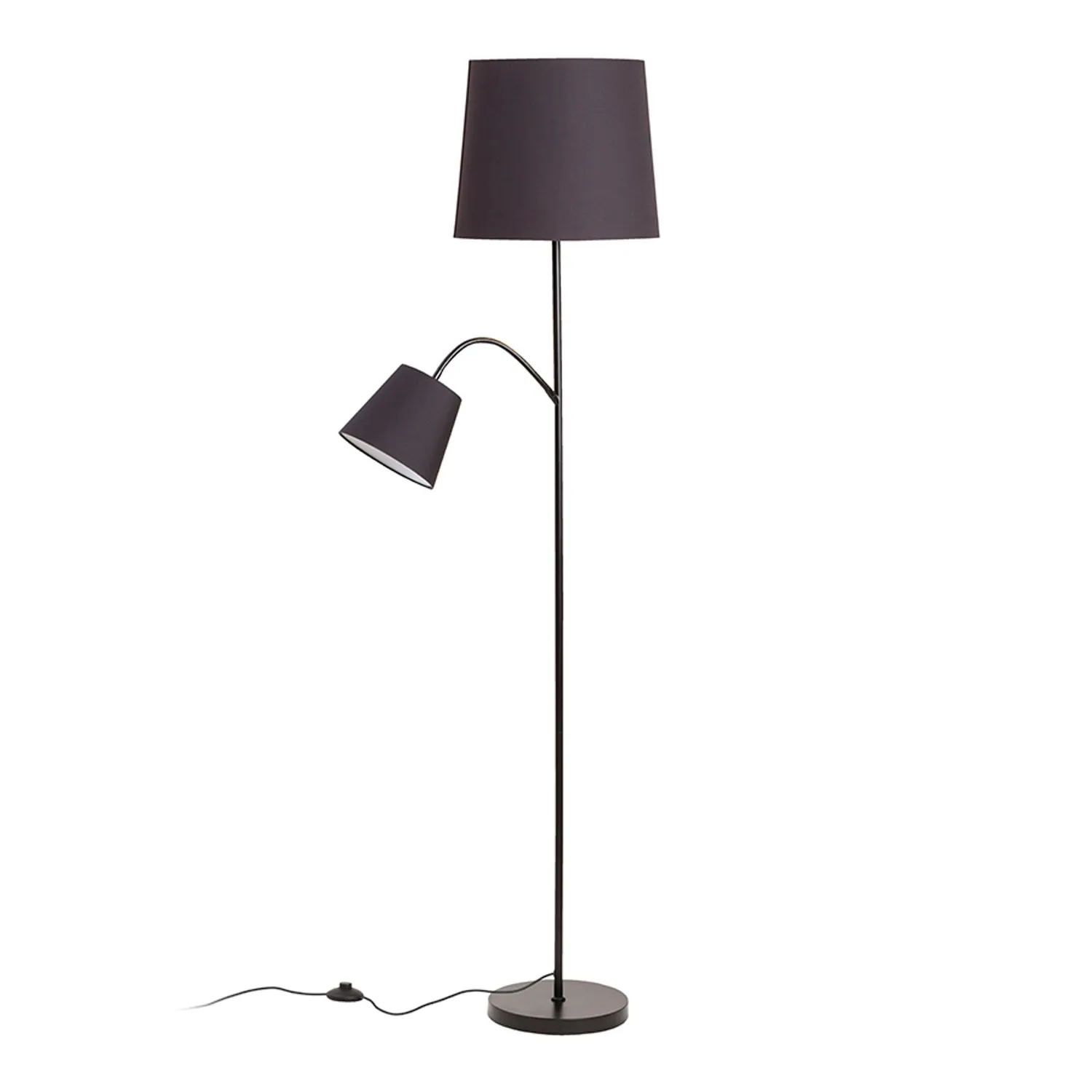 Rendl Pampa stativ lampadar negru E27 cu brat citit