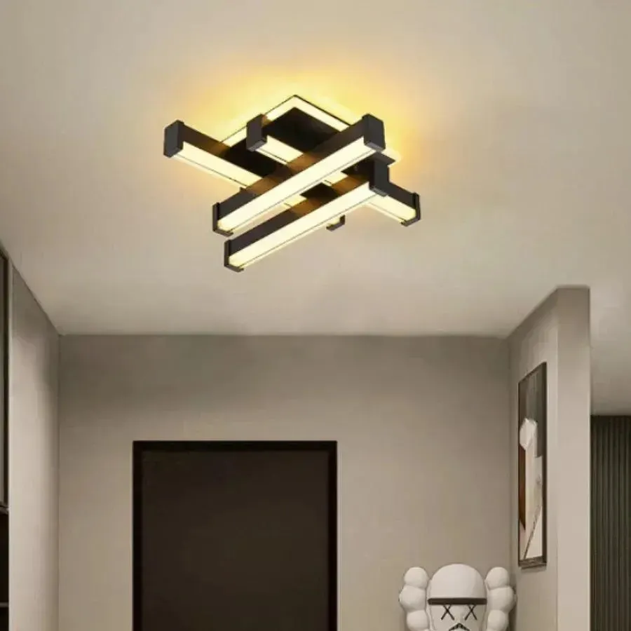 Alessandro Design Cade lustra LED 34W neagra 4 elemente lumina reglabila