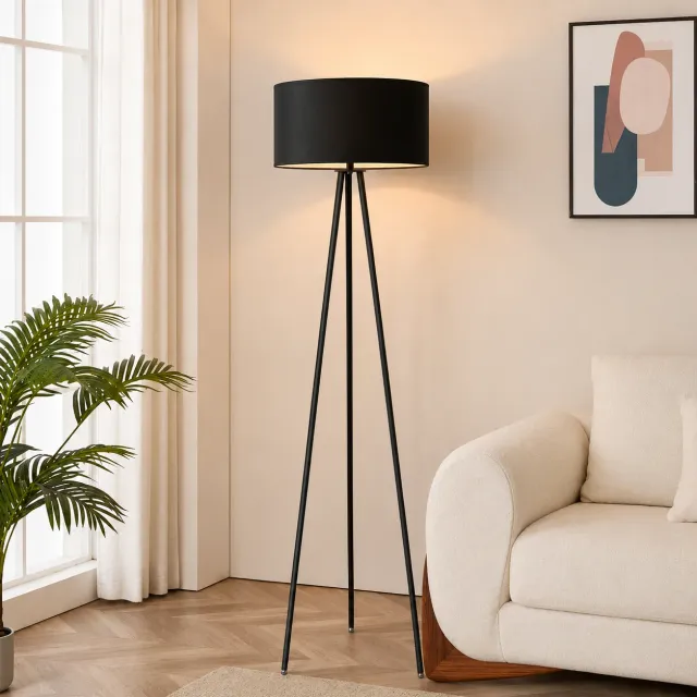 Alessandro Design RUDNY lampadar negru E27 149cm