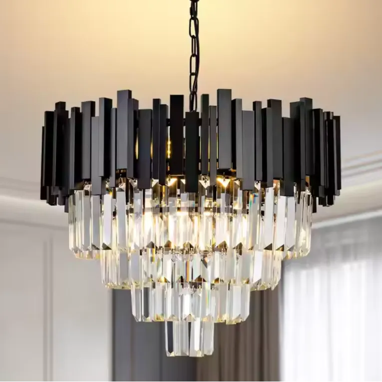 Alessandro Design Blois Magno candelabru cristal 8xE14 negru-auriu