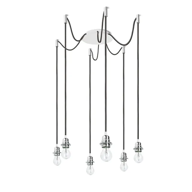 Rendl Light Studio Kombix 6 lustra pendul negru crom E27