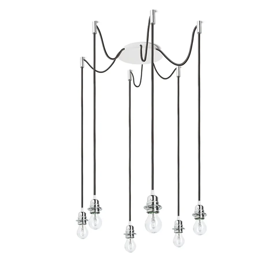 Rendl Light Studio Kombix 6 lustra pendul negru crom E27