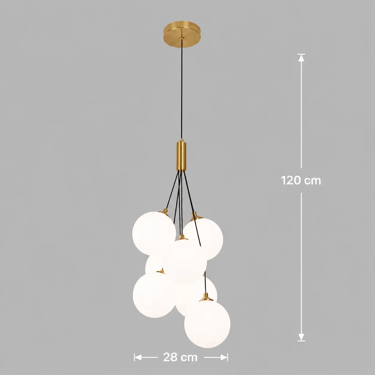 Alessandro Design VINE Petito lustra suspendata 28cm alb 7xG9