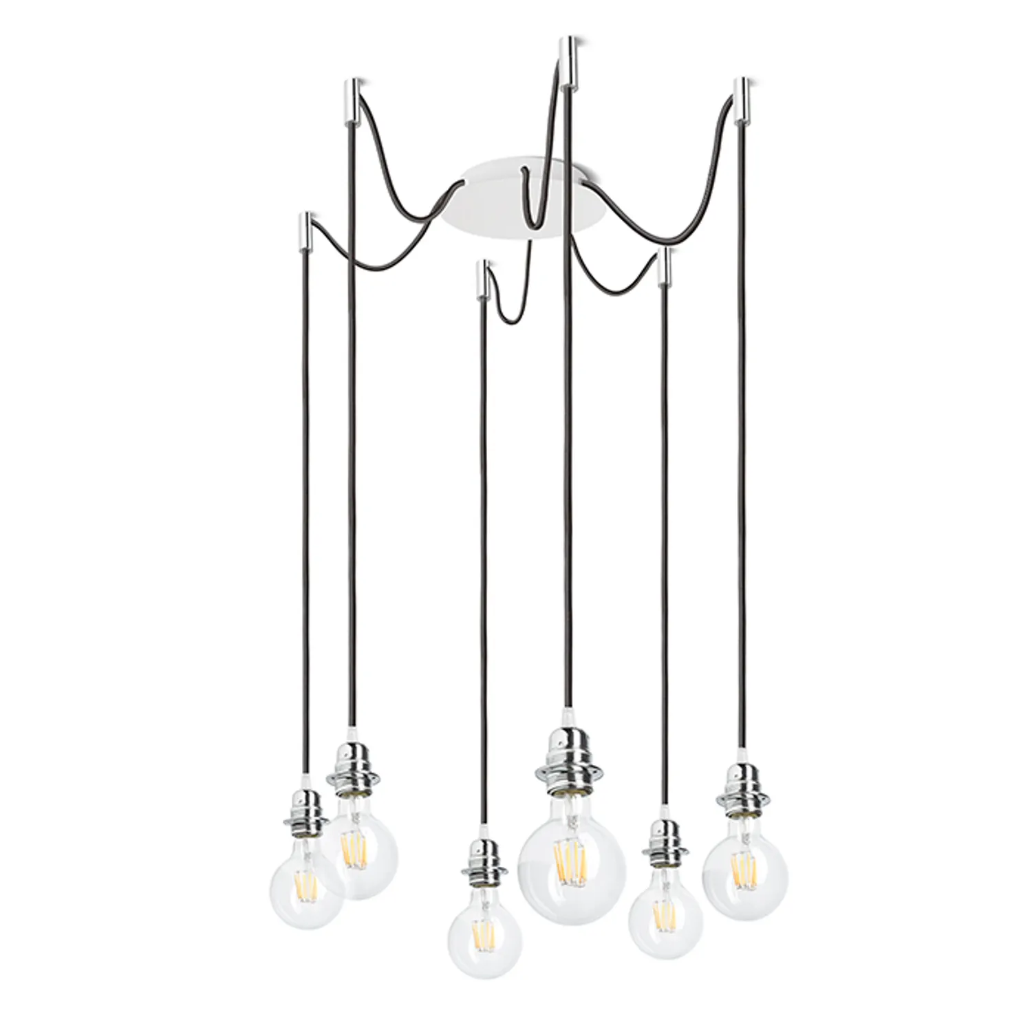 Rendl Light Studio Kombix 6 lustra pendul negru crom E27