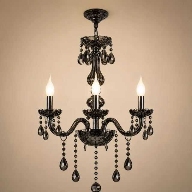 AUGUST Eleganza candelabru cristal 3xE14 argintiu 48cm