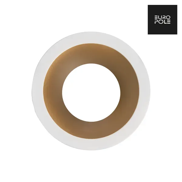 Aurora LED UP rama spot rotunda alb auriu 82mm