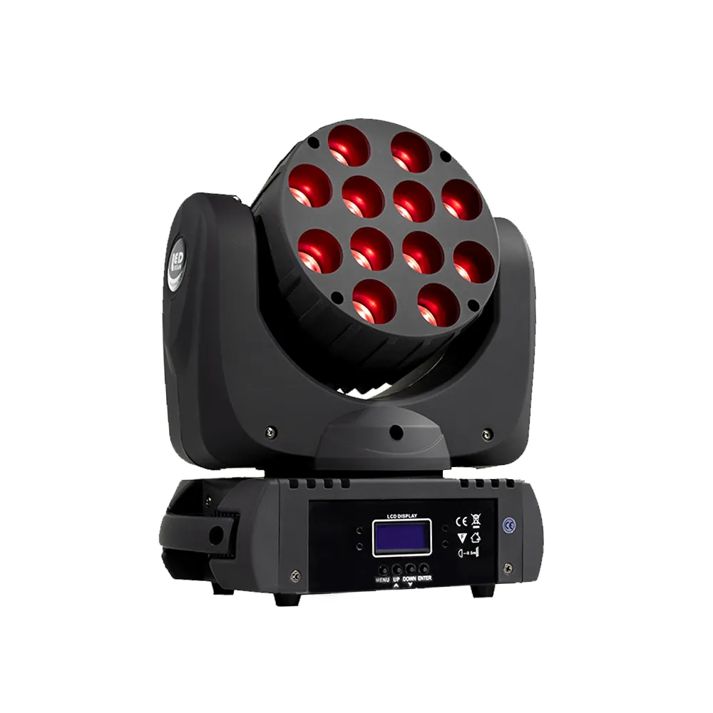 Shehds 12x12W RGBW moving head beam DMX