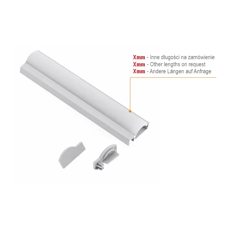 Furnika XI profil LED 16x7 aluminiu incastrat