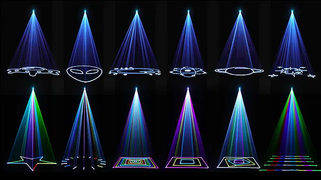 Constellaser Moving Head 12W laser cu efect inel APP