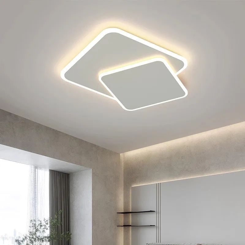 Futura Lumina 66W lustra LED alba dimabila 2 patrate
