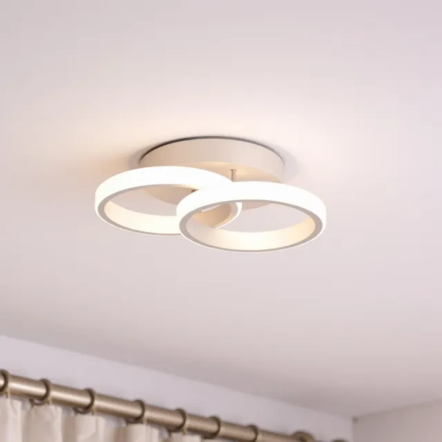 Alessandro Design Vertex Circula lustra LED alba 21W 2 cercuri