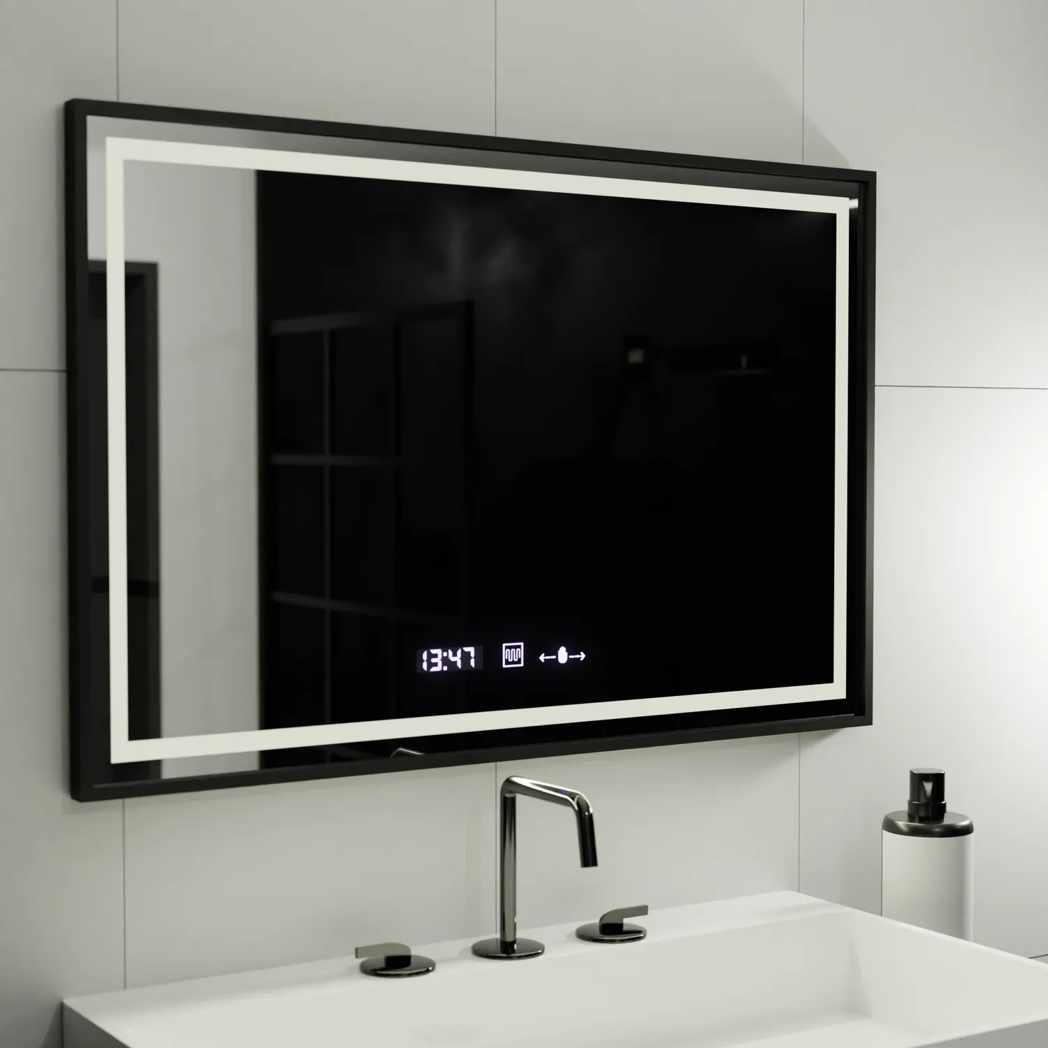 Alessandro Design Verite Majeste Noir MotionGlow Marcello oglindă LED 100x80