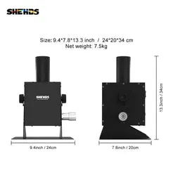 Shehds CO2 Jet 12x3W Masina Efecte RGB 90° Jet 5-6M