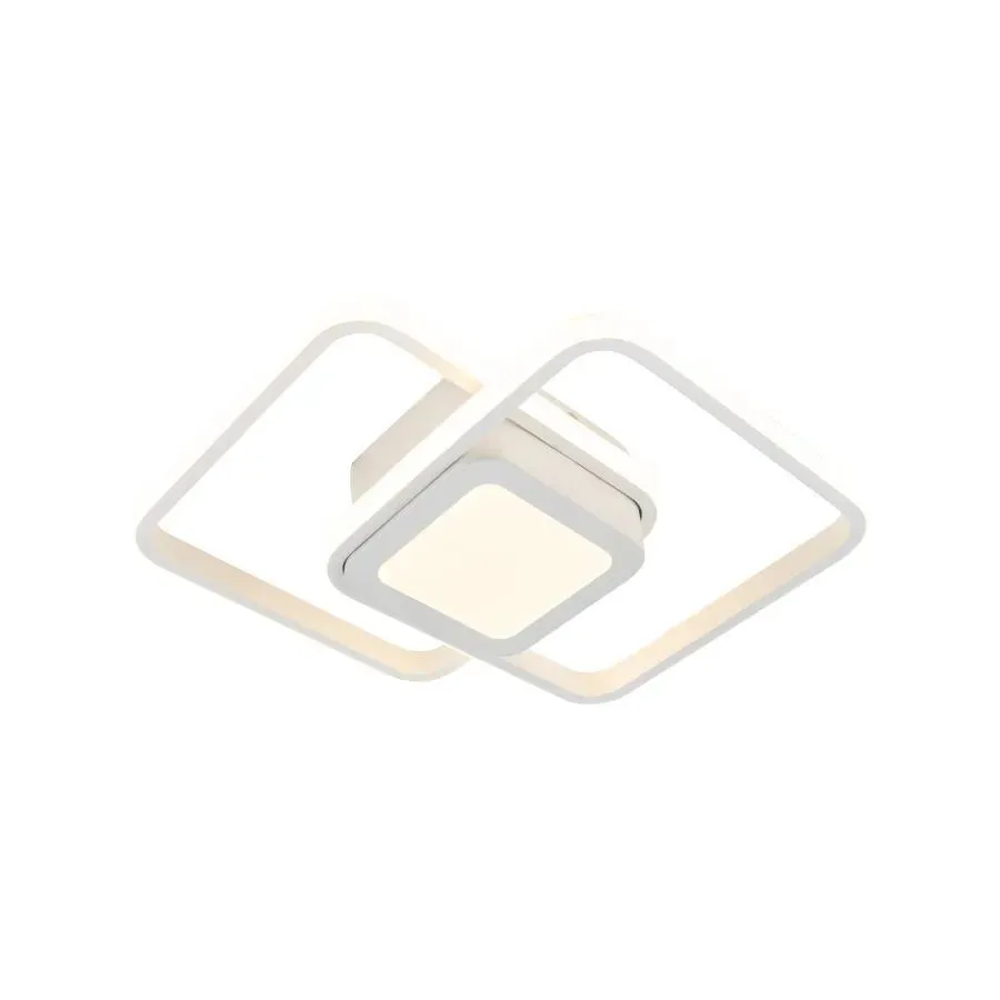 Alessandro Design Duoform lustra LED 21W alba 3 patrate