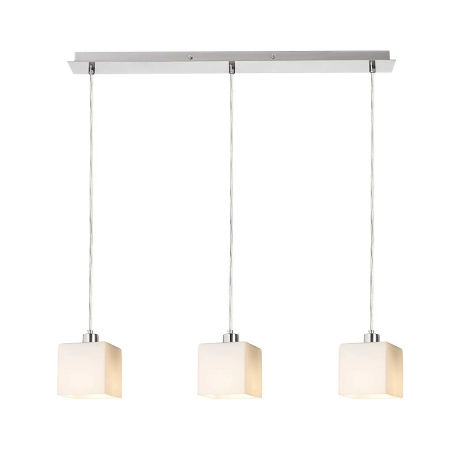 Rendl Dados III 60 pendul E27 opal crom 3 becuri